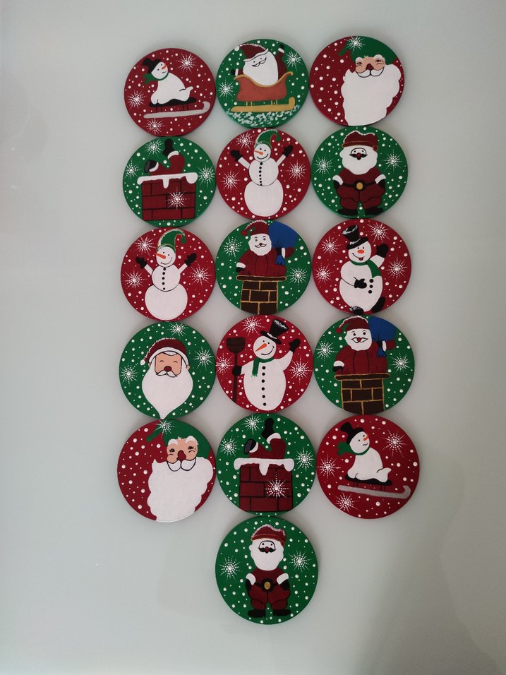 Renkli Yılbaşı Temalı Dekoratif Yuvarlak Süsler - Görsel 4