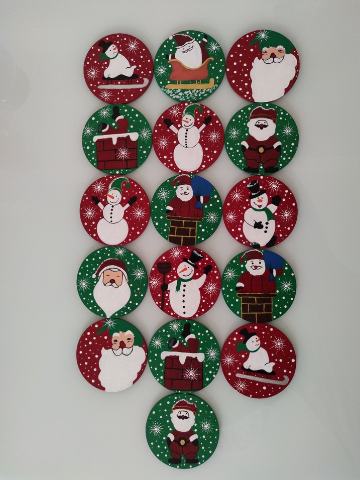 Renkli Yılbaşı Temalı Dekoratif Yuvarlak Süsler - Görsel 3