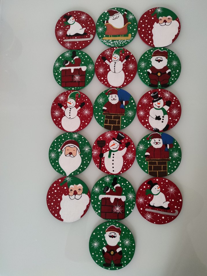 Renkli Yılbaşı Temalı Dekoratif Yuvarlak Süsler - Görsel 5