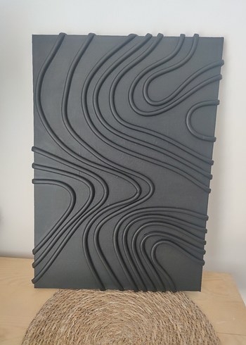 Siyah Kabartmalı Modern Tablo - Görsel 3