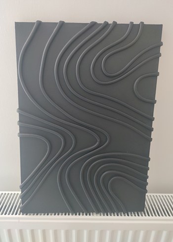 Siyah Kabartmalı Modern Tablo - Görsel 4