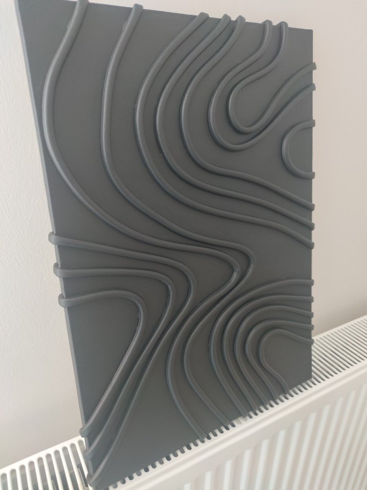 Siyah Kabartmalı Modern Tablo - Görsel 5