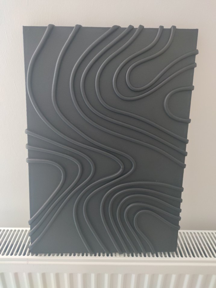 Siyah Kabartmalı Modern Tablo - Görsel 4