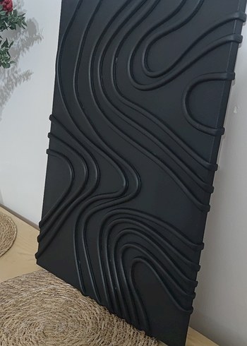 Siyah Kabartmalı Modern Duvar Tablosu - Görsel 4