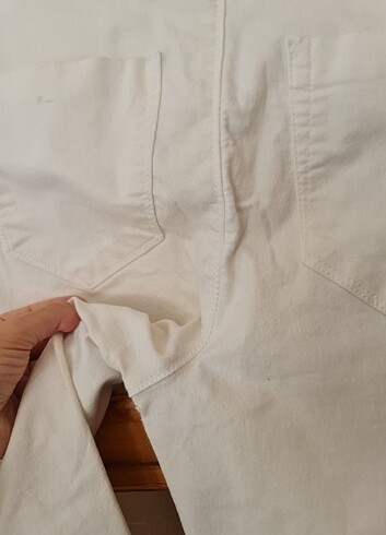 42 Beden beyaz Renk Koton jeans
