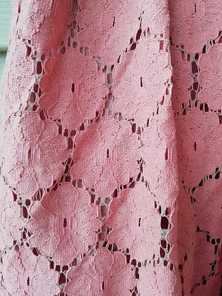 Diğer Güpür Pembe Etek