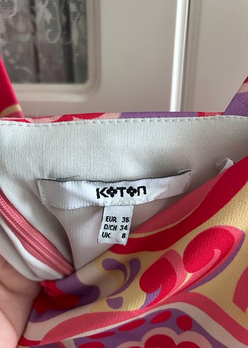 Renkli Pembe Mini Elbise - Görsel 3