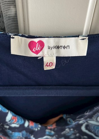 Uzun Kollu V Yaka Mavi Bohem Elbise - Görsel 3