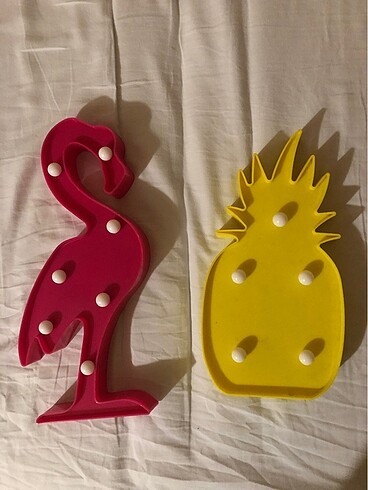 Flamingo ve ananas ışık