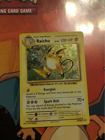 Raichu orijinal pokemon kart