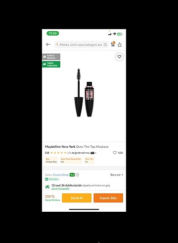 Maybelline rimel ruj - Görsel 5