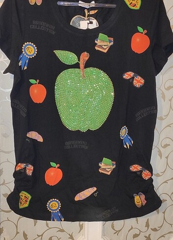 Taşlı t-shirt XXXL sıfır etiketli