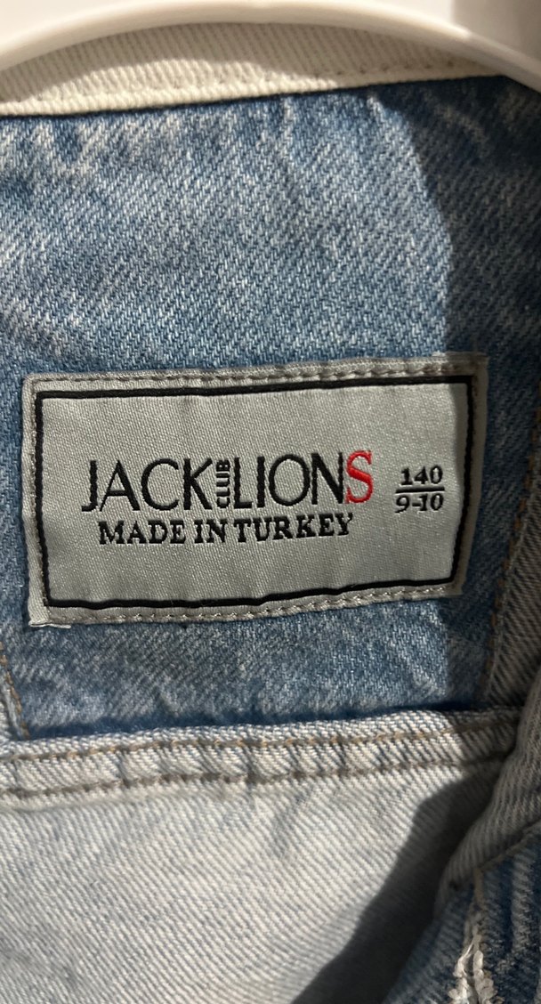 Düğmeli Beyaz ve Mavi Denim Kadın Ceket - Görsel 4