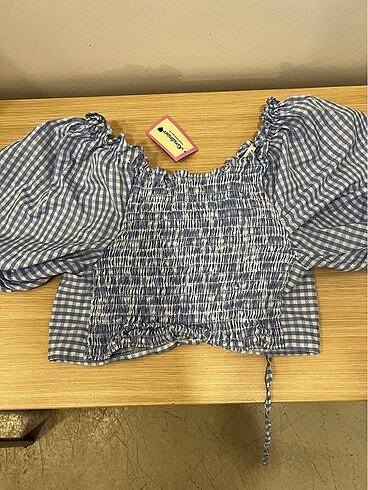 46 Beden mavi Renk Crop bluz