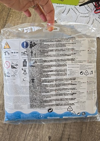  Beden Bestway Şeffaf Renkli Şişme Yüzme Matı