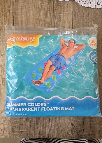 Bestway Şeffaf Renkli Şişme Yüzme Matı