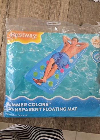  Beden çeşitli Renk Bestway Şeffaf Renkli Şişme Yüzme Matı