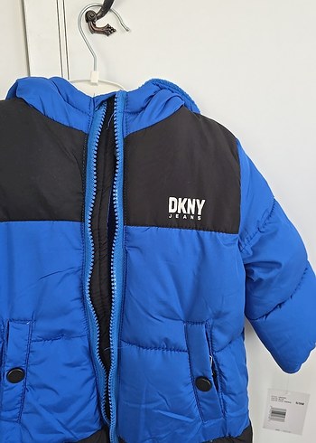 9 Ay Beden mavi Renk Mavi Siyah Bebek Kayak Tulumu DKNY