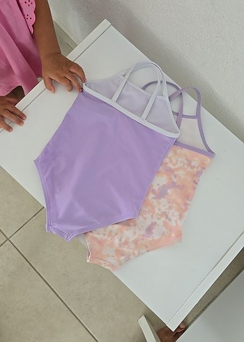 Primark primark marka Kız Çocuk Mor Tie-Dye Askılı Mayo Seti