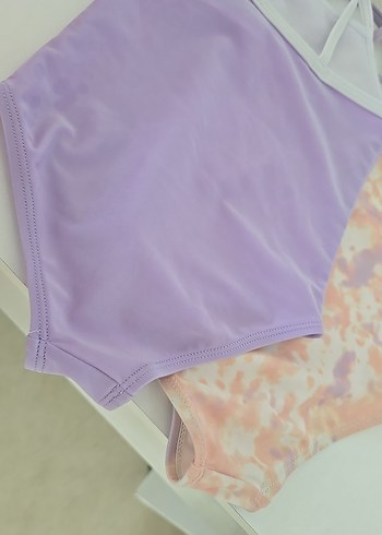 12-18 Ay Beden primark marka Kız Çocuk Mor Tie-Dye Askılı Mayo Seti