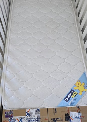 yatsan marka Beyaz Pastel Bebek cocuk  yatağı - Görsel 9