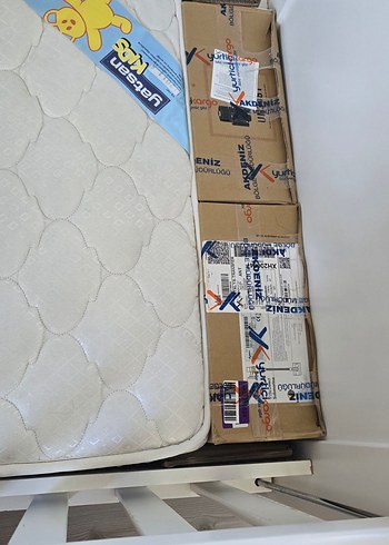 yatsan marka Beyaz Pastel Bebek cocuk  yatağı - Görsel 12