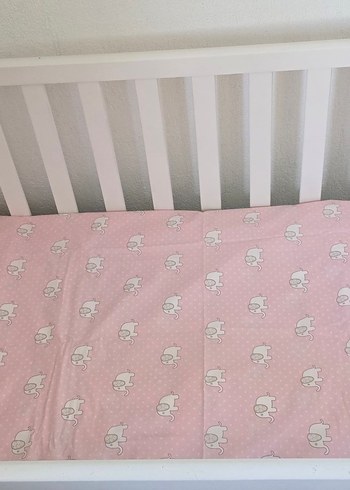 yatsan marka Beyaz Pastel Bebek cocuk  yatağı - Görsel 5