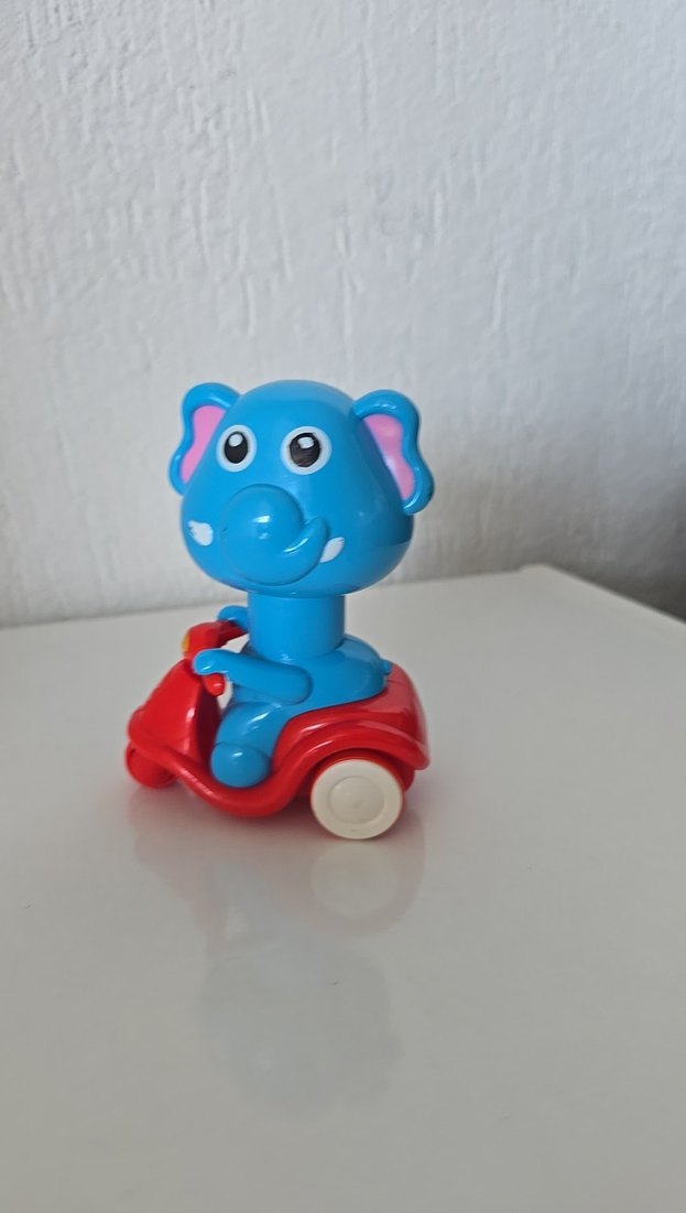 Mavi Fil Figürlü Renkli emekleme arkadaşı - Görsel 3