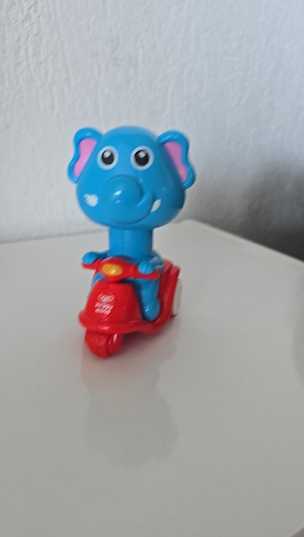 Mavi Fil Figürlü Renkli emekleme arkadaşı - Görsel 2