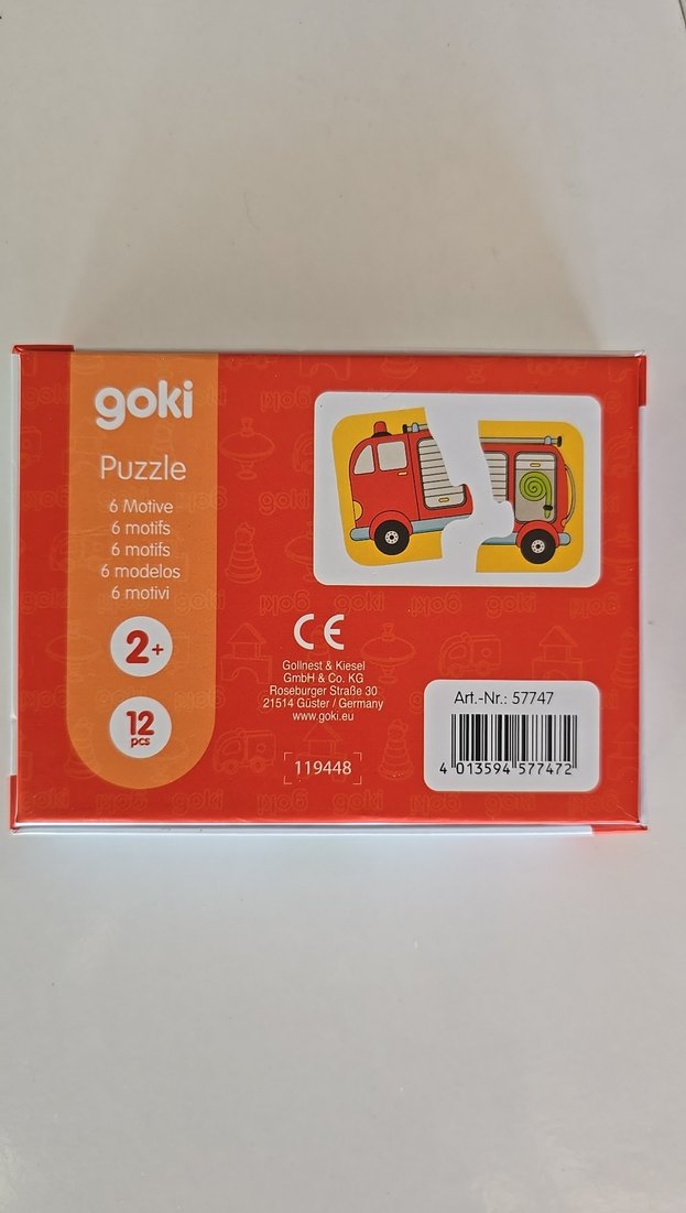 Goki 12 Parça Çocuk Yapbozu 2+ Yaş - Görsel 3