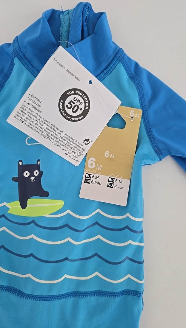 Decathlon marka Erkek Çocuk Mavi uv50 korumalı Mayo - Görsel 3