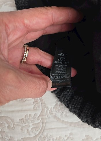 next marka Gri Örgü Kadın Bere ve Eldiven Seti - Görsel 4