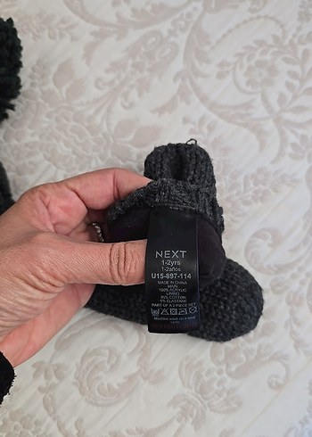 next marka Gri Örgü Kadın Bere ve Eldiven Seti - Görsel 7