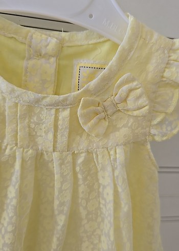 Mothercare Sarı Nakışlı Kız Çocuk Elbise
