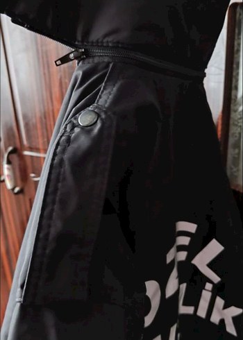 özel güvenlik Gri Fermuarlı Erkek Street Wear Mont - Görsel 5