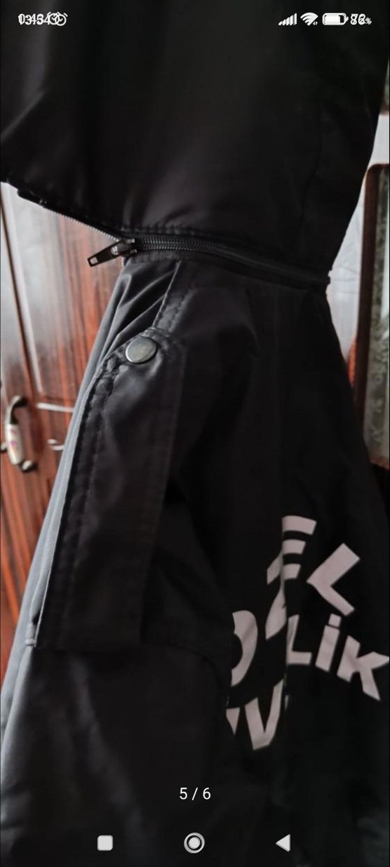 özel güvenlik Gri Fermuarlı Erkek Street Wear Mont - Görsel 5