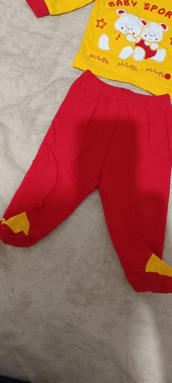Sarı Kırmızı Bebek Erkek Takım - Görsel 3