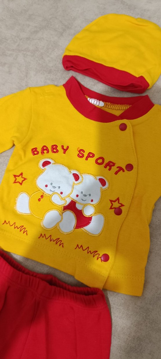 Sarı Kırmızı Bebek Erkek Takım - Görsel 2