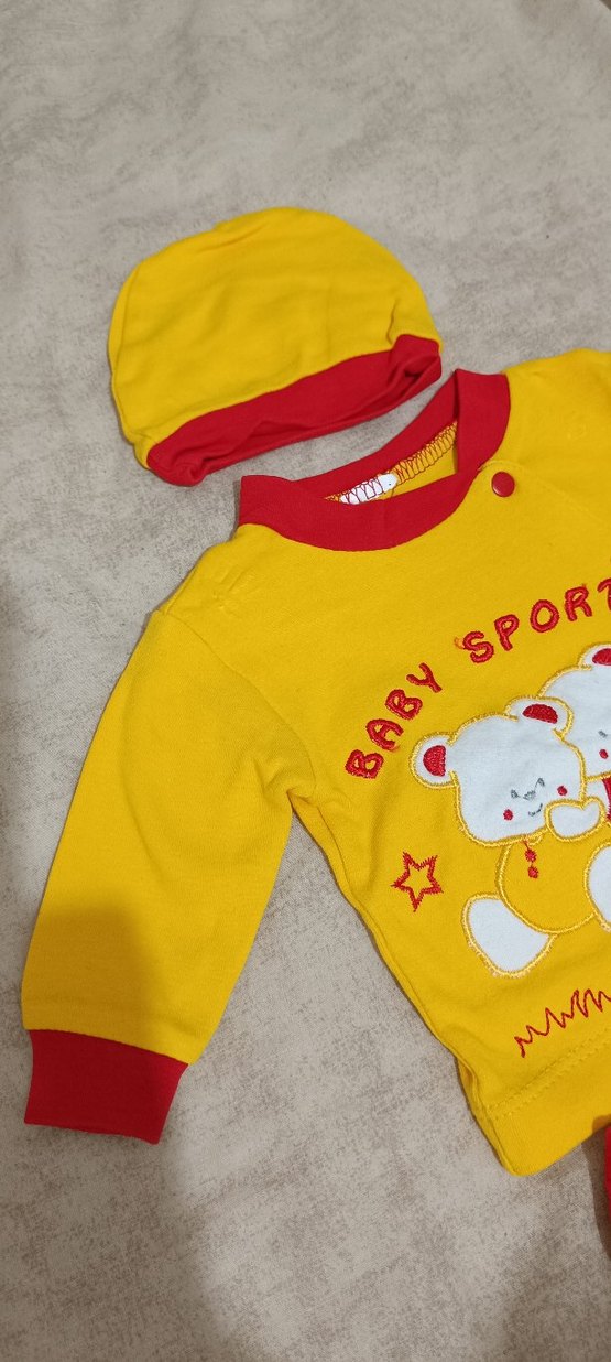 Sarı Kırmızı Bebek Erkek Takım - Görsel 4