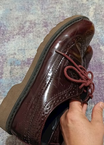 Kahverengi Deri Kadın Klasik Ayakkabı - Görsel 6