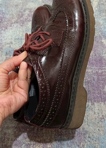 Kahverengi Deri Kadın Klasik Ayakkabı - Görsel 5