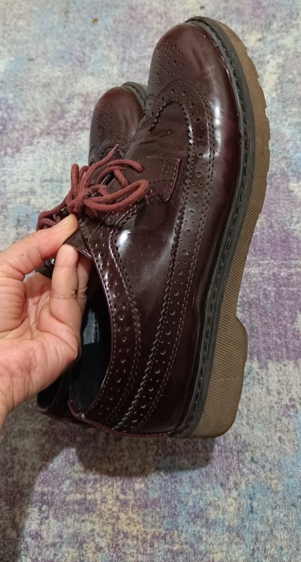 Kahverengi Deri Kadın Klasik Ayakkabı - Görsel 5