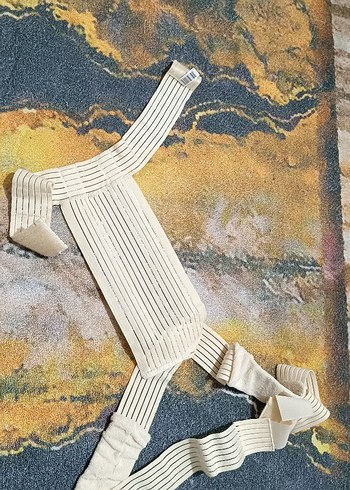 Beyaz Desenli Dikişsiz Duruş Korsesi S - Görsel 3