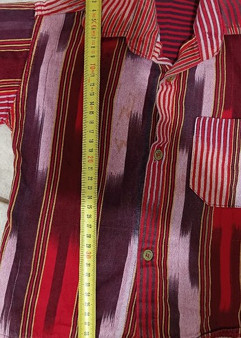 Bordo Bağlama Desenli kısa Kollu Erkek Gömlek - Görsel 5