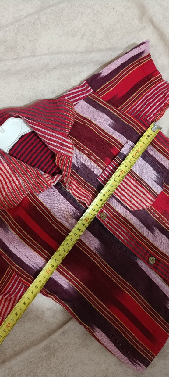 Bordo Bağlama Desenli kısa Kollu Erkek Gömlek - Görsel 4