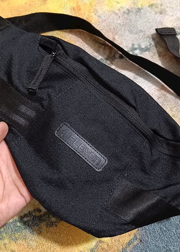 Siyah Bağlamalı Street Style Bel Çantası - Görsel 3