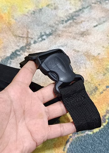 Siyah Bağlamalı Street Style Bel Çantası - Görsel 7