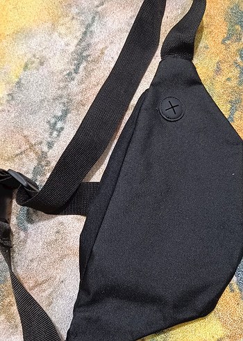 Siyah Bağlamalı Street Style Bel Çantası - Görsel 2