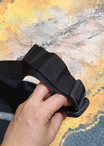 Siyah Bağlamalı Street Style Bel Çantası - Görsel 6