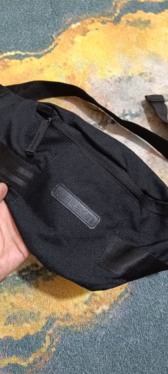 Siyah Bağlamalı Street Style Bel Çantası - Görsel 3